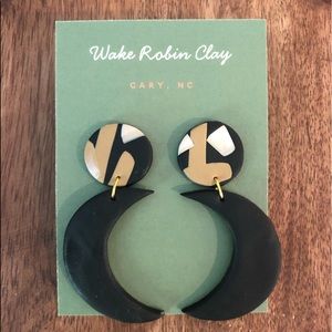 Handmade clay earrings